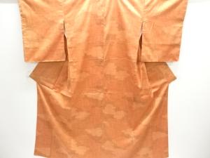 未使用品　雲模様織り出し手織り紬着物